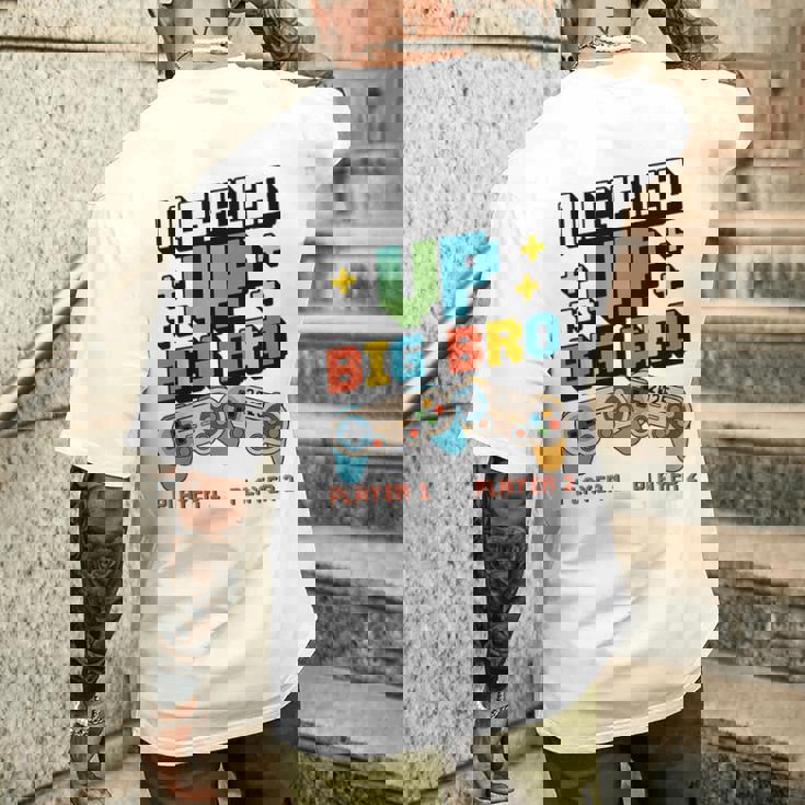 キッズ Leveled Up Big Bro 2025 ビッグブラザー幼児に昇格 メンズTシャツ バックプリント 彼への贈り物