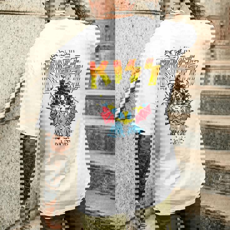 キッズ キッス Kiss In The Lines メンズTシャツ バックプリント 彼への贈り物