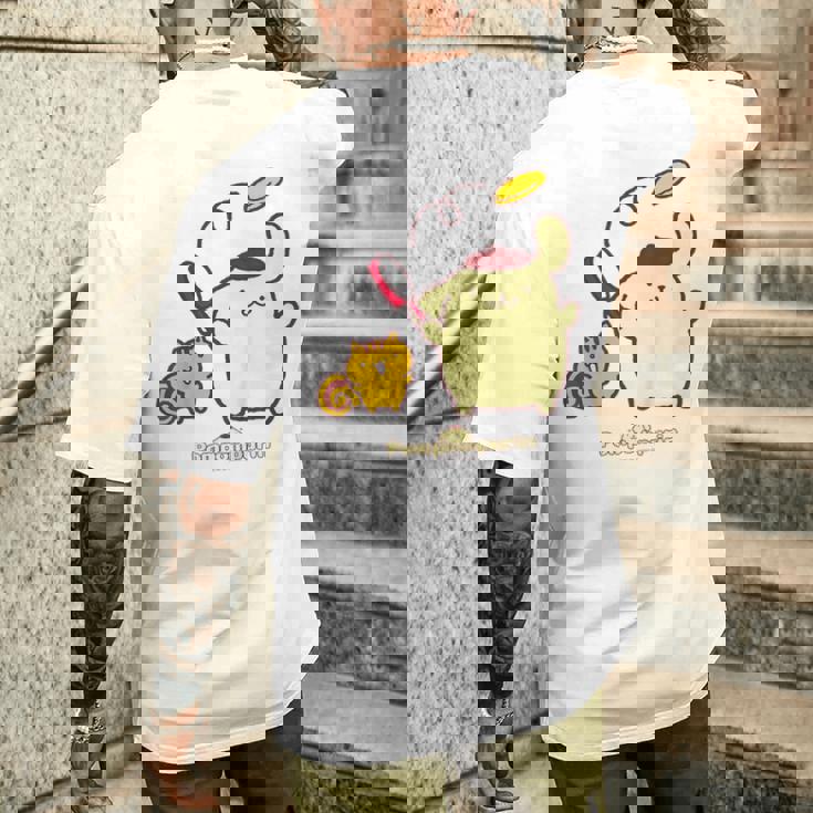 キッズ ポムポムプリン＆ベーグル メンズTシャツ バックプリント 彼への贈り物