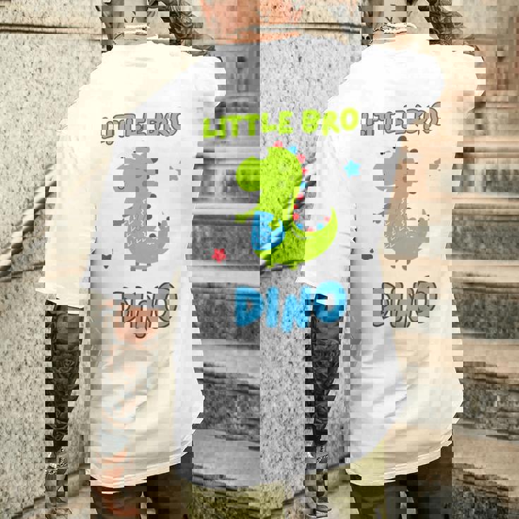 キッズ マッチング Little Bro Dino & Big Bro Dino メンズTシャツ バックプリント 彼への贈り物