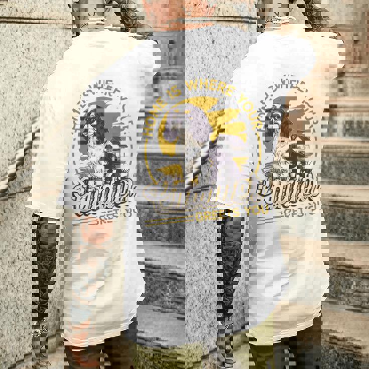 キャバリア・キング・チャールズ・スパニエル メンズTシャツ バックプリント 彼への贈り物