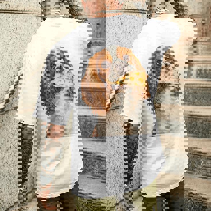 キャバリア・キング・チャールズ・スパニエル・チーズ・ドッグキャバリアー 長袖tシャツ メンズTシャツ バックプリント 彼への贈り物