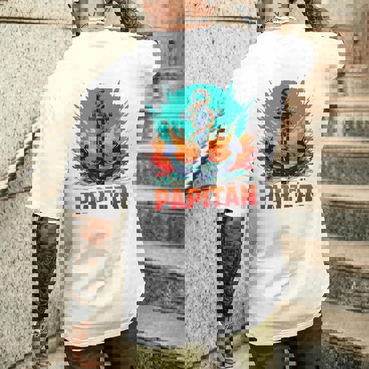 キャプテンアンカー パピタン・ヴァーター スーパーパパ 父の日 2025 メンズTシャツ バックプリント 彼への贈り物