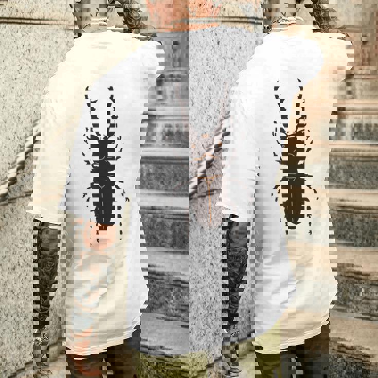 ギラファノコギリクワガタ _昆虫_くわがた メンズTシャツ バックプリント 彼への贈り物