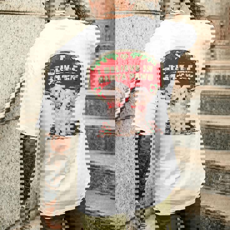 クリスマス デコレーション 犬 マルチーズ メンズTシャツ バックプリント 彼への贈り物