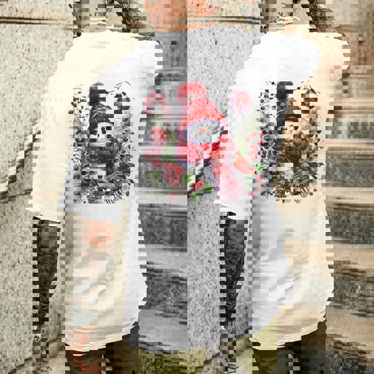 クリスマスの雪だるま メンズTシャツ バックプリント 彼への贈り物