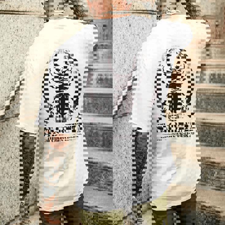 クワガタムシ昆虫コレクターデザイン メンズTシャツ バックプリント 彼への贈り物