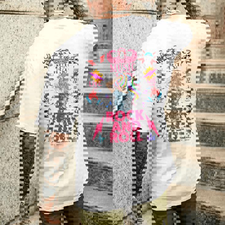 クールなヴィンテージオールドロックンロールミュージック、This Is My Rock And Roll メンズTシャツ バックプリント 彼への贈り物