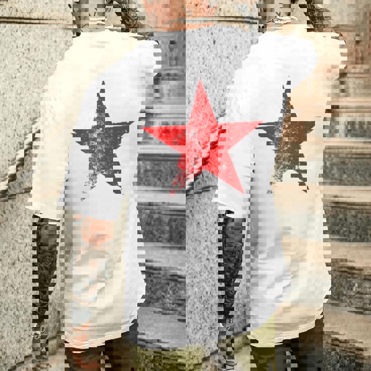 クールレッドスター メンズTシャツ バックプリント 彼への贈り物