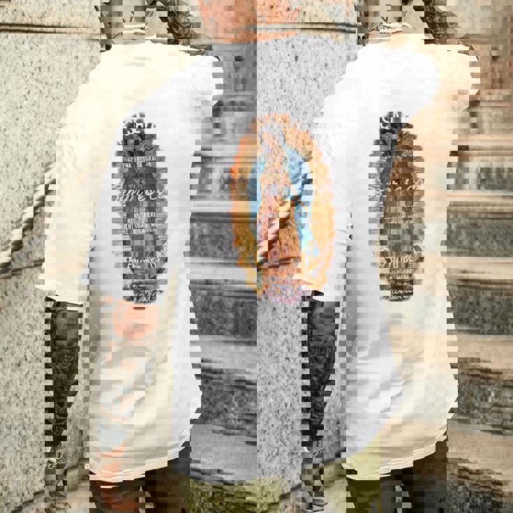 グアダルーペの聖母 カトリック アヴェ・マリア スペイン語 ヘイルマリア 長袖tシャツ メンズTシャツ バックプリント 彼への贈り物