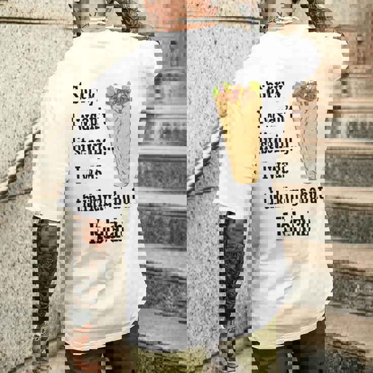 ケバブ愛好家 トルコ料理 デュラム シャワルマ メンズTシャツ バックプリント 彼への贈り物