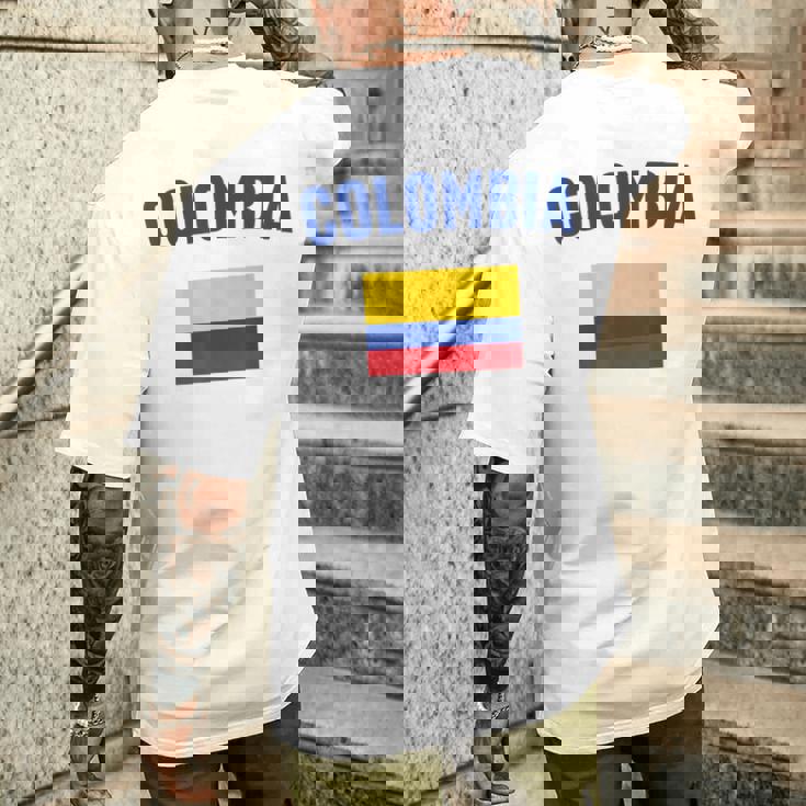 コロンビア国旗 メンズTシャツ バックプリント 彼への贈り物