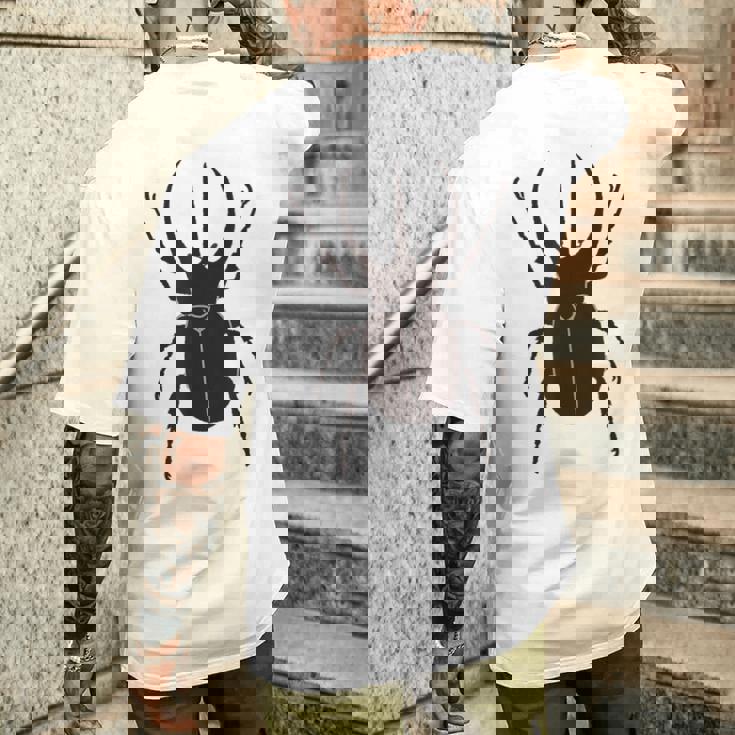 コーカサスオオカブト _昆虫_カブトムシ メンズTシャツ バックプリント 彼への贈り物