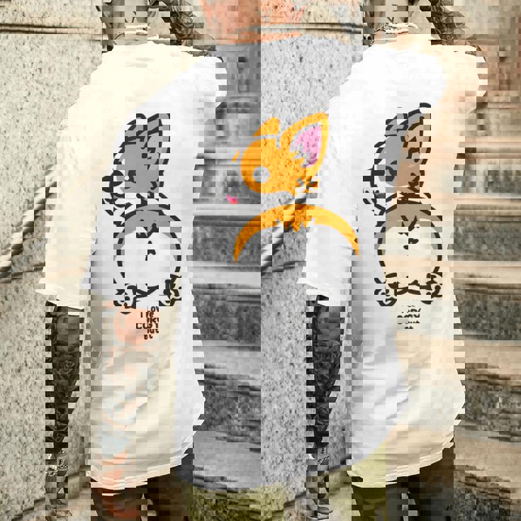 コーギーお尻大好き メンズTシャツ バックプリント 彼への贈り物