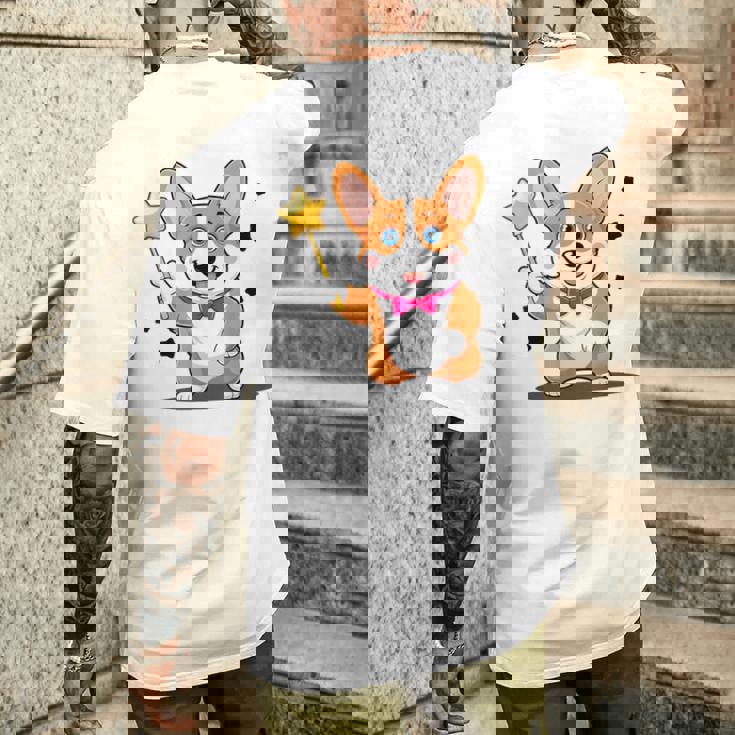 コーギー・マジシャン マジックコスチューム メンズTシャツ バックプリント 彼への贈り物