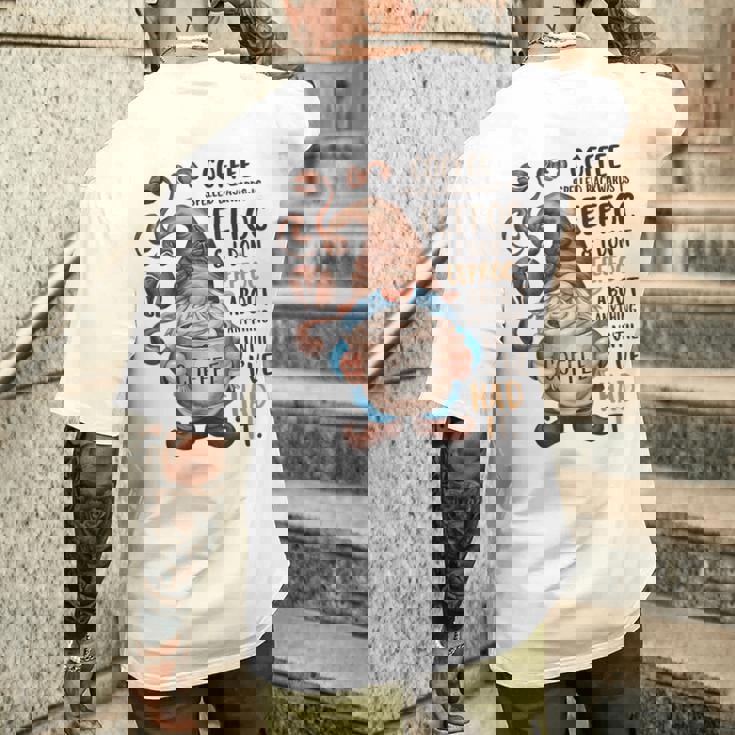 コーヒーノームコーヒーの後ろ向き綴りはeeffoc面白いです。 メンズTシャツ バックプリント 彼への贈り物