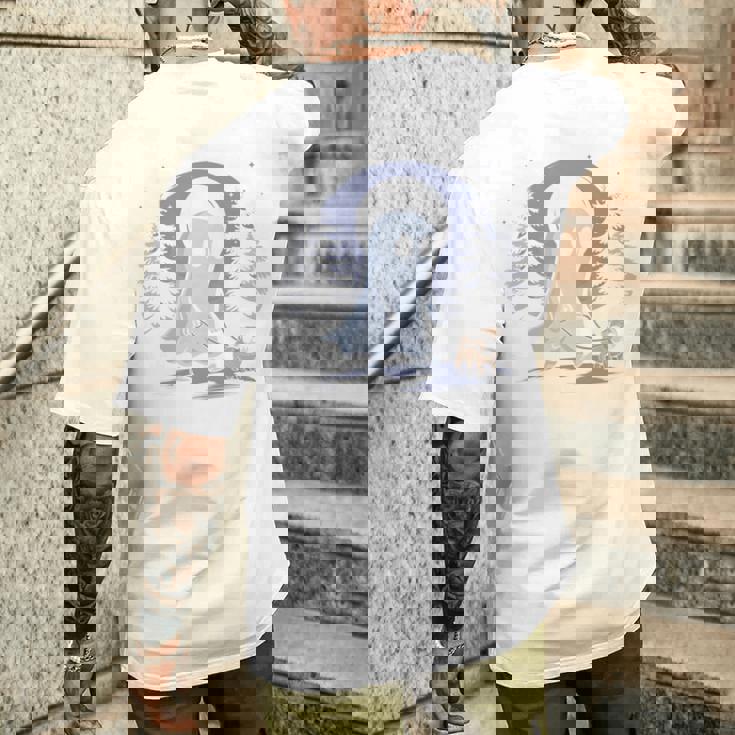 ゴースト 犬 散歩 面白い ハロウィン コスチューム パーティー パグ愛好家 長袖tシャツ メンズTシャツ バックプリント 彼への贈り物