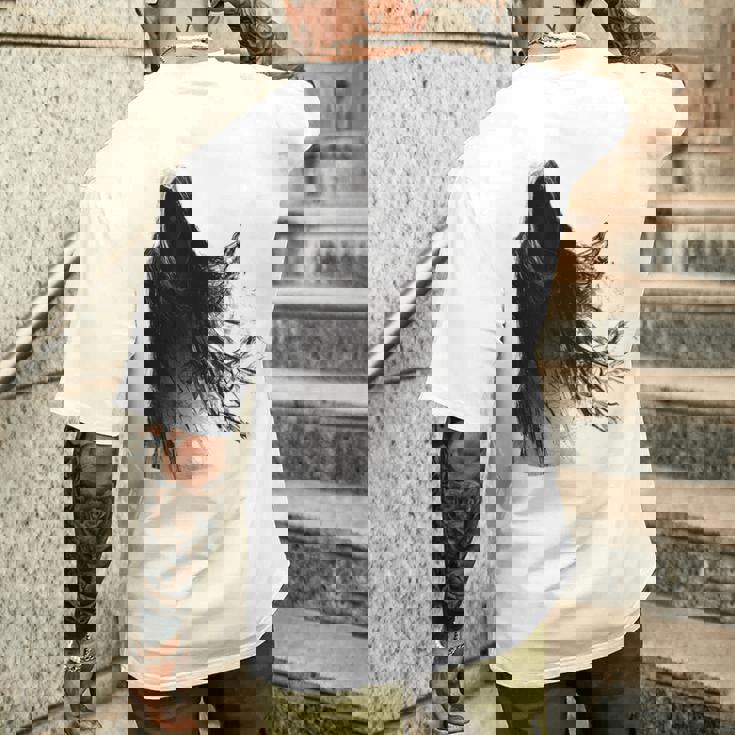 ゴーストコスチューム ハロウィン グラフィックアート スピリットゴースト メンズTシャツ バックプリント 彼への贈り物