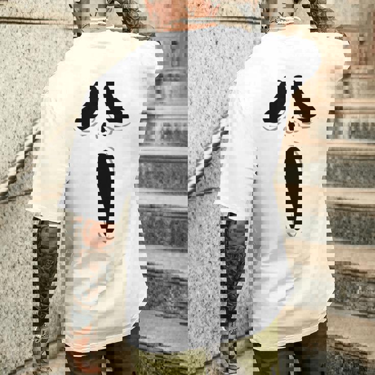 ゴーストスクリームフェイス ハロウィン ゴーストスクリームフェイス ハロウィン メンズTシャツ バックプリント 彼への贈り物