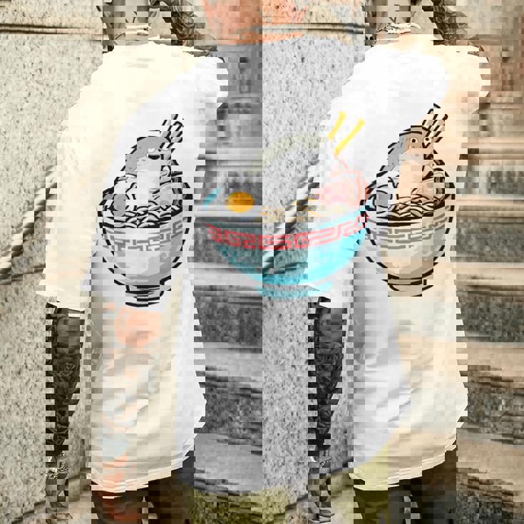 サカバンバスピス フィッシュミーム 和風ラーメン丼 メンズTシャツ バックプリント 彼への贈り物