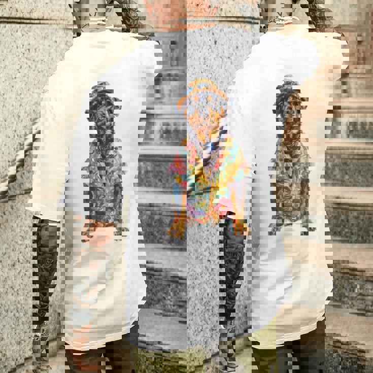 サマードッグロットワイラー メンズTシャツ バックプリント 彼への贈り物