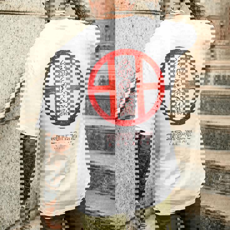 シトリュウ 空手、バックプリント メンズTシャツ バックプリント 彼への贈り物