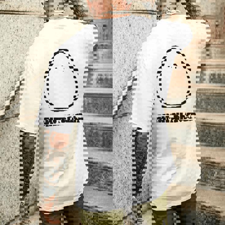 シマエナガ 北海道 雪の妖精 可愛い もふもふ メンズTシャツ バックプリント 彼への贈り物