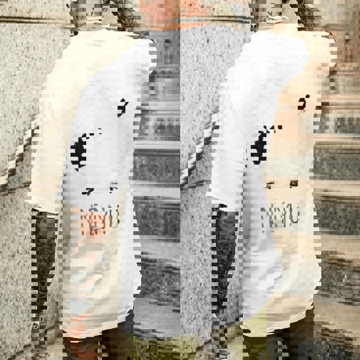 シマエナガ 北海道 雪の妖精 可愛い 眠い メンズTシャツ バックプリント 彼への贈り物