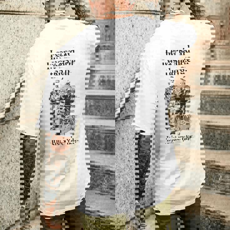 シャーロック・ホームズ I Neveraid I Wasmarter メンズTシャツ バックプリント 彼への贈り物