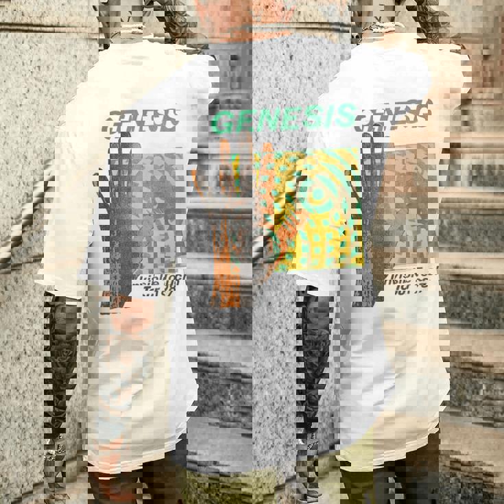 ジェネシスインビジブルタッチツアーロックバンドミュージック メンズTシャツ バックプリント 彼への贈り物