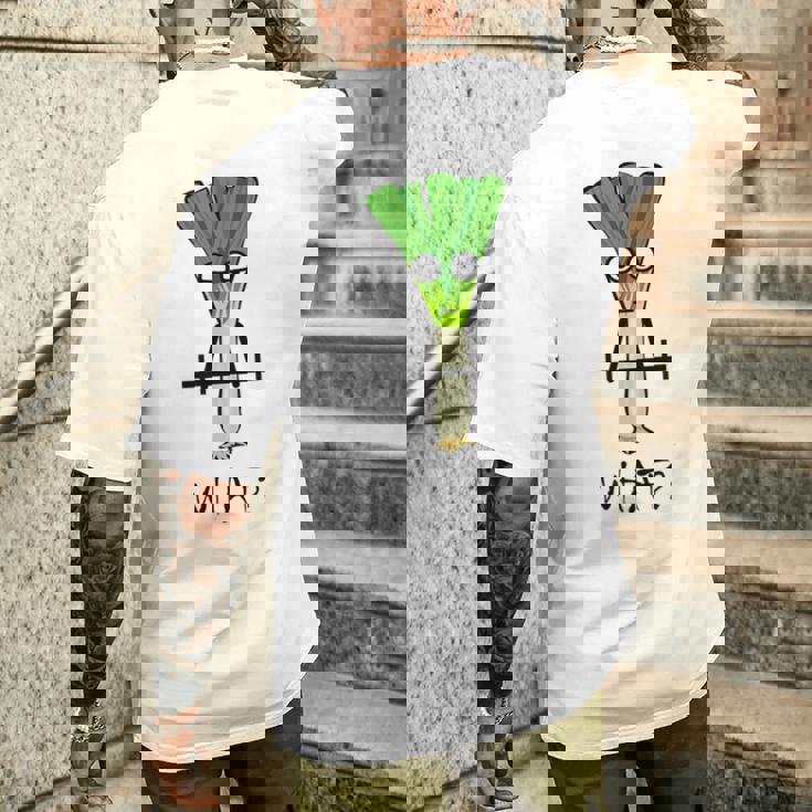 ジムでのトレーニングのための面白いネギフィットネスギフト メンズTシャツ バックプリント 彼への贈り物