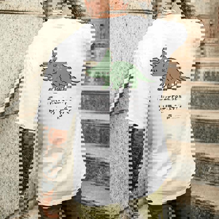 ジュラシック・ワールド Triceratops Loose Illust メンズTシャツ バックプリント 彼への贈り物