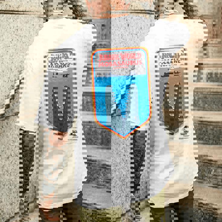 ジュラシック・ワールドサバイバル・キャンプ Mosasaurus メンズTシャツ バックプリント 彼への贈り物