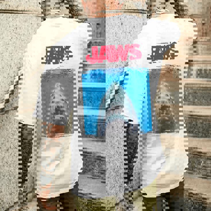 ジョーズ シルエット グラフィック メンズTシャツ バックプリント 彼への贈り物