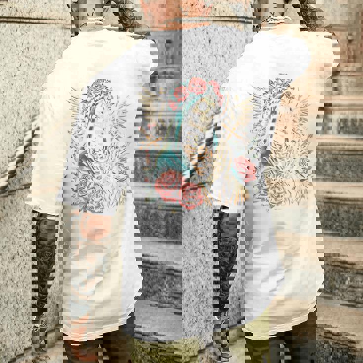 スカル サンタ ムエルテ 長袖tシャツ メンズTシャツ バックプリント 彼への贈り物