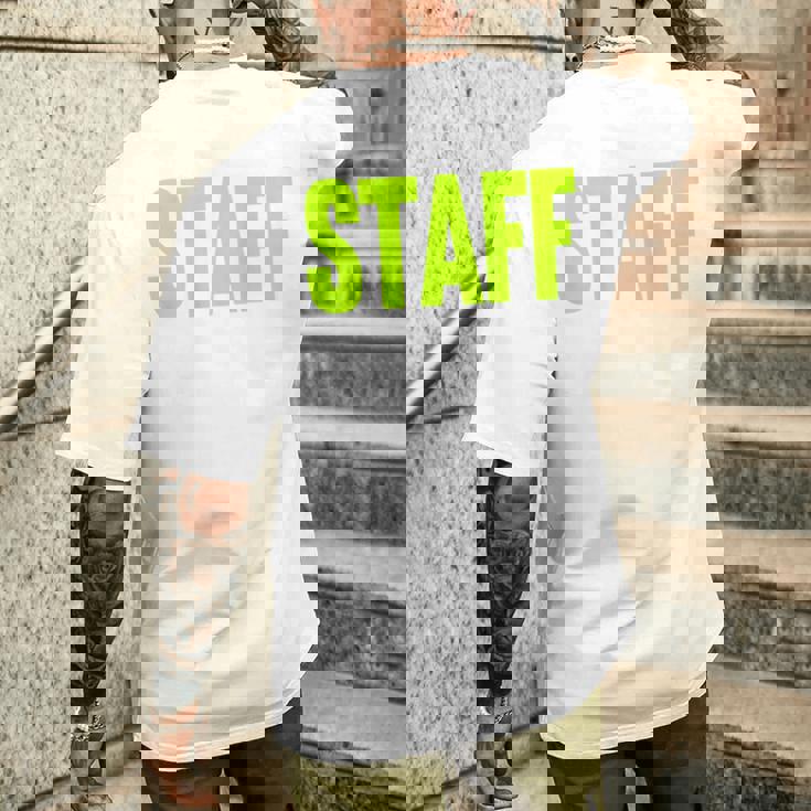 スタッフ イベント 衣装 クルー 音楽祭 Backprint ワーカー メンズTシャツ バックプリント 彼への贈り物