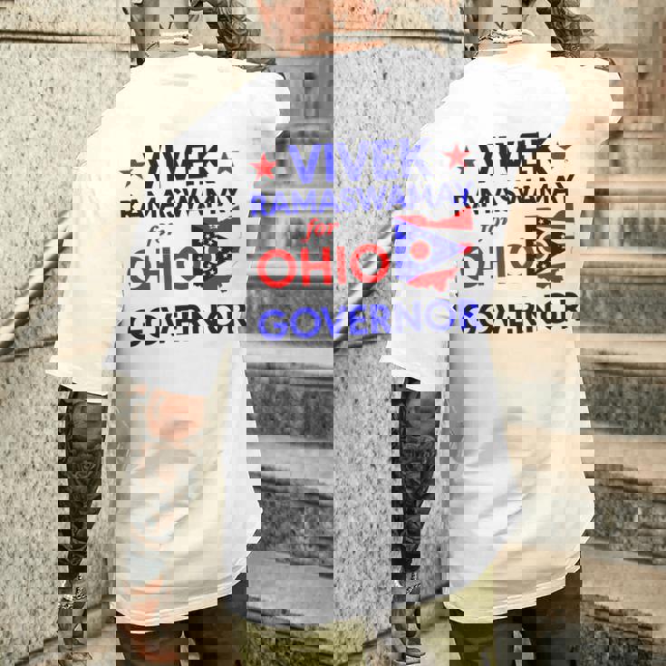 ステート・オブ・エクセレンスビベック・ラマスワミー、2026年オハイオ州知事選出 メンズTシャツ バックプリント 彼への贈り物