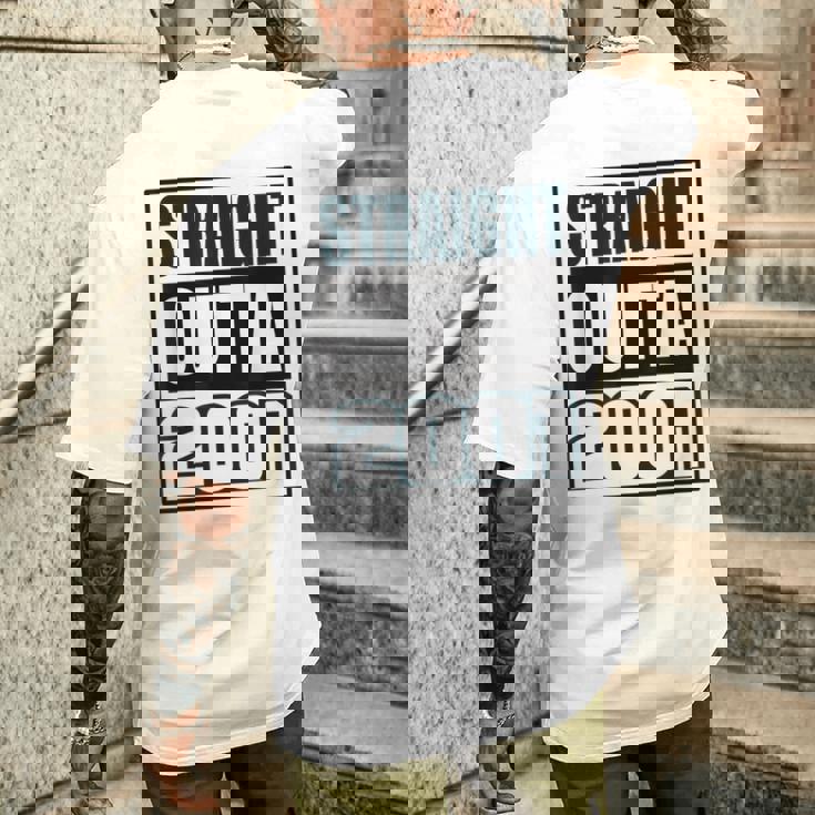 ストレイト・アウタ 2001 バースデー 2001 年生まれ 2001 ヴィンテージ メンズTシャツ バックプリント 彼への贈り物