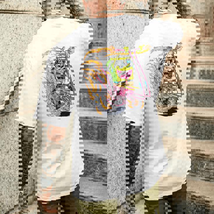 スポンジボブ スクエアパンツ スポンジボブ コミックバイク メンズTシャツ バックプリント 彼への贈り物