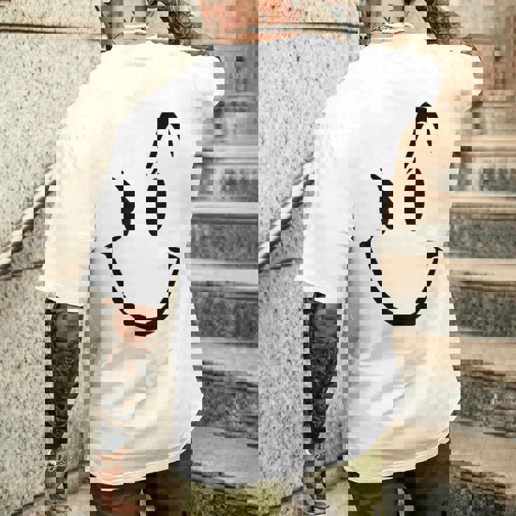 スマイリーシャツ スマイリーフェイス かわいいグラフィック メンズTシャツ バックプリント 彼への贈り物