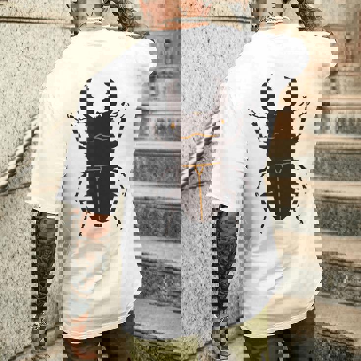 スマトラオオヒラタクワガタ _昆虫_クワガタ メンズTシャツ バックプリント 彼への贈り物