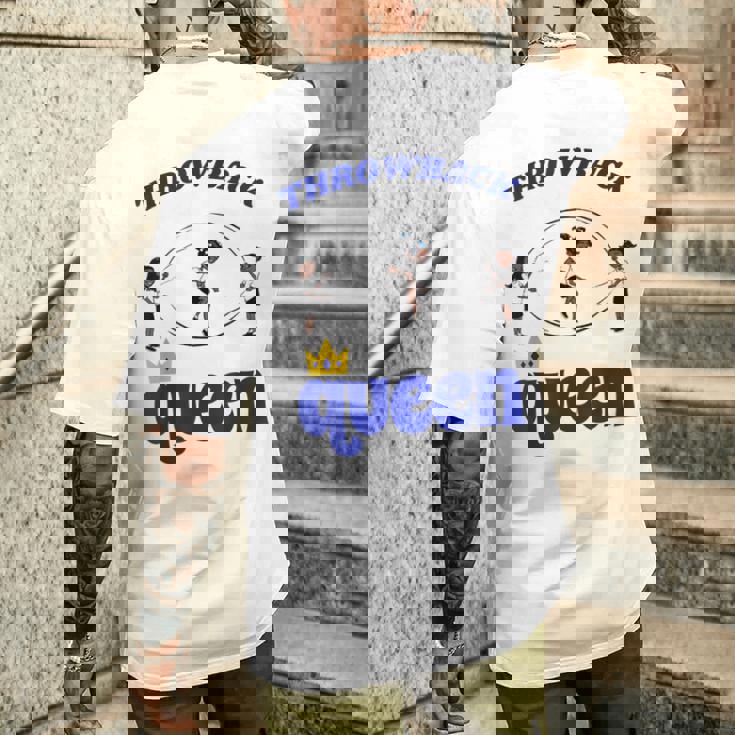 スローバッククイーンダブルダッチ メンズTシャツ バックプリント 彼への贈り物