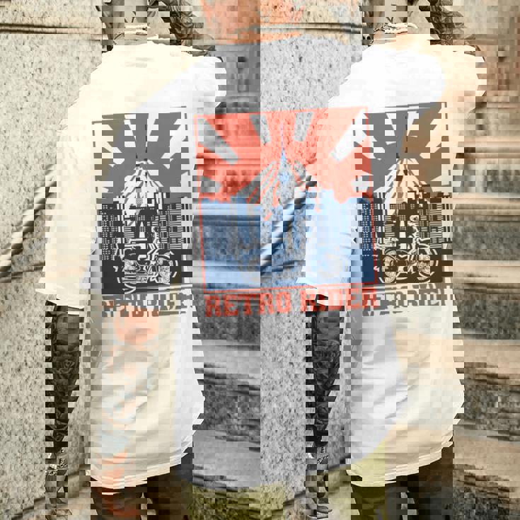 スーパーカブc100 原付バイク レトロライダー 東京日本 長袖tシャツ メンズTシャツ バックプリント 彼への贈り物