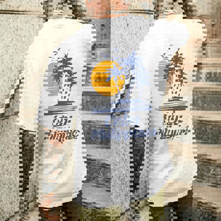 セブ フィリピン フィリピン ビーチ 観光 お土産 バケーション メンズTシャツ バックプリント 彼への贈り物