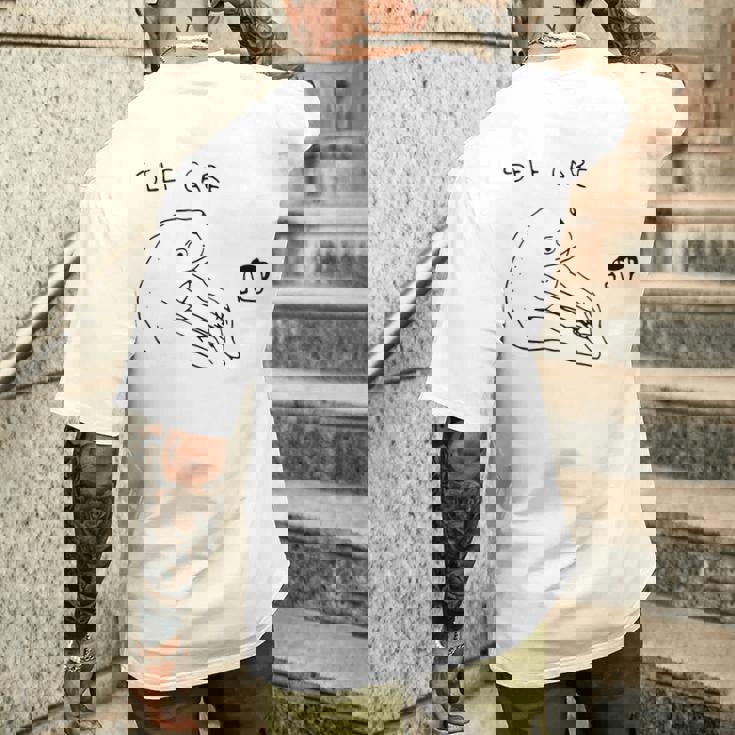 セルフケア カエル メンズTシャツ バックプリント 彼への贈り物