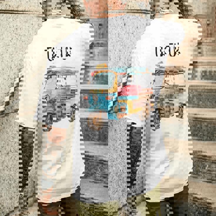 タイ トゥクトゥク バンコク メンズTシャツ バックプリント 彼への贈り物