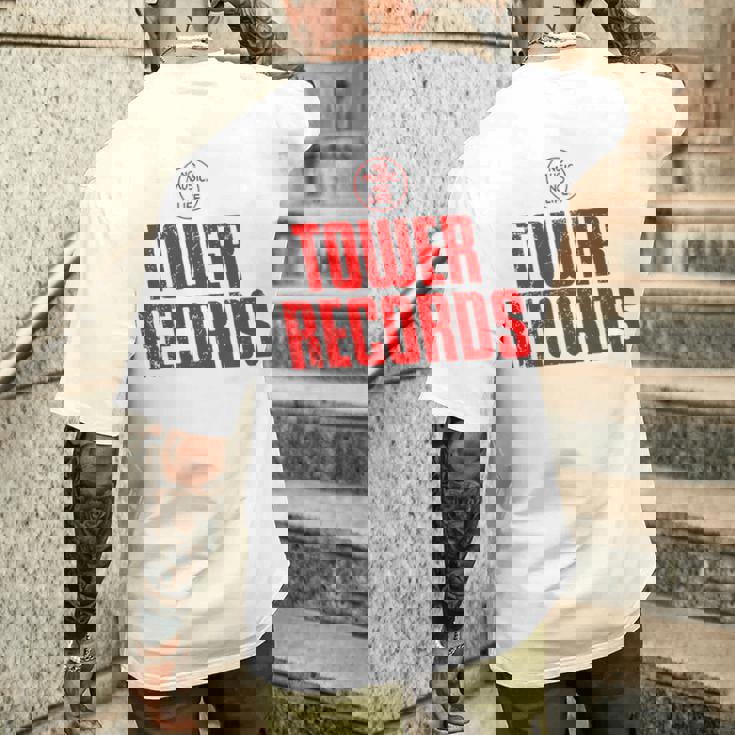 タワーレコードミュージック レトロ ヴィンテージ メンズTシャツ バックプリント 彼への贈り物