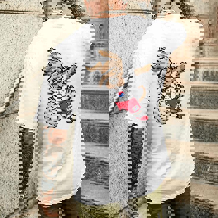 ダビング犬 韓国 バレーボール ラバー ジャージ 韓国国旗 メンズTシャツ バックプリント 彼への贈り物