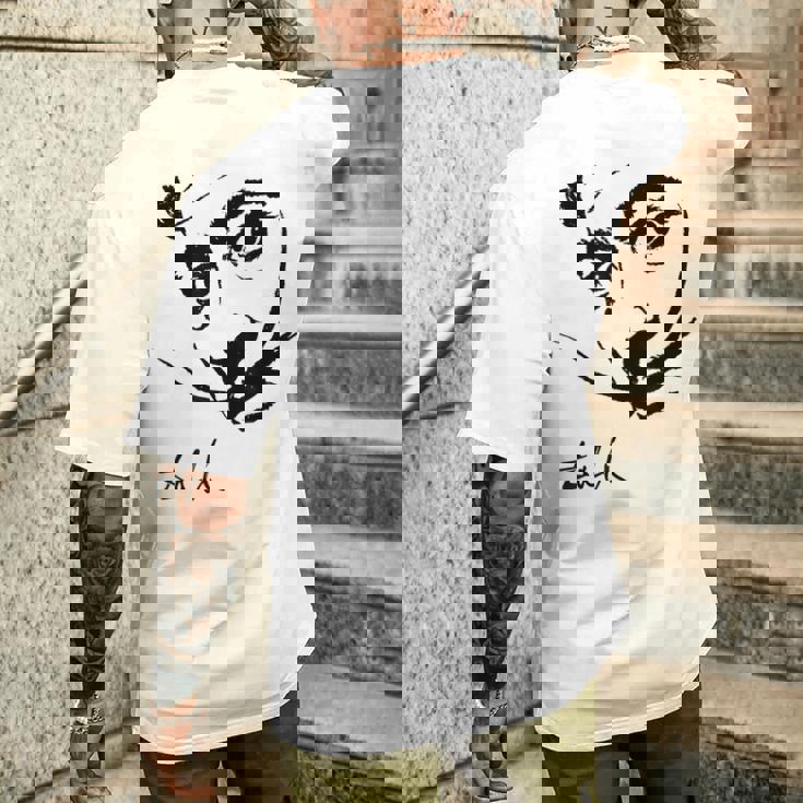 ダリの肖像画 メンズTシャツ バックプリント 彼への贈り物