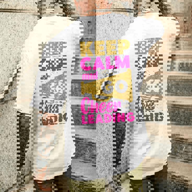 チア チアリーディング Keep Calm And Go チアリーディング メンズTシャツ バックプリント 彼への贈り物